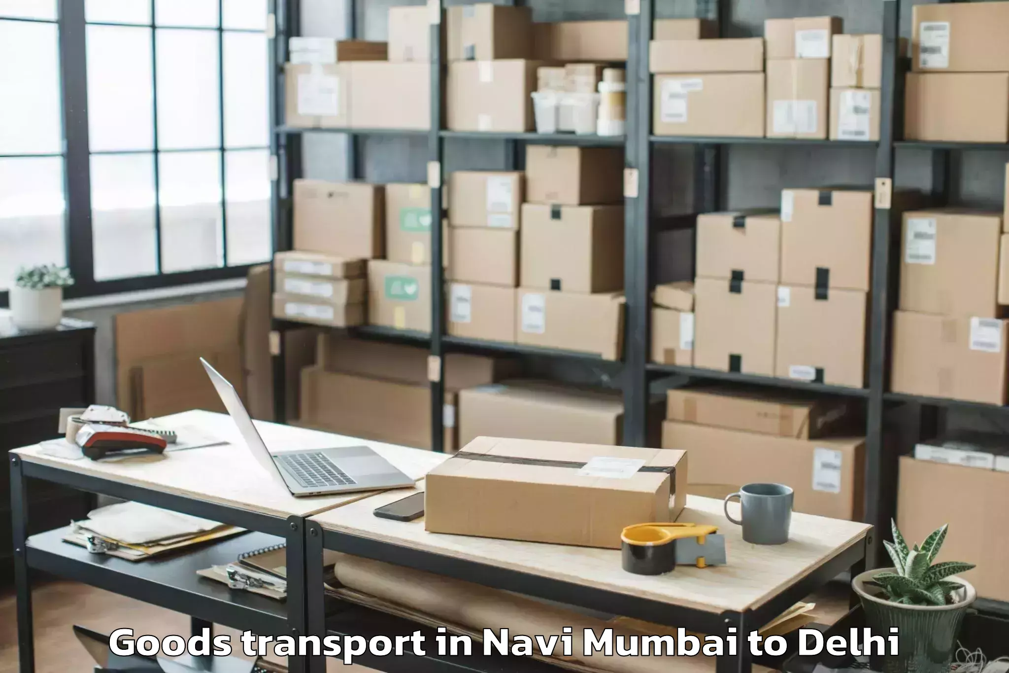 Reliable Navi Mumbai to Sansad Marg Goods Transport